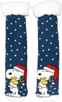 The Peanuts Snoopy Hüttensocken - Haussocken für Damen Kuschelsocken Flauschige Wintersocken warme Frauen Socken Blau/Weiß, Größe:35-38