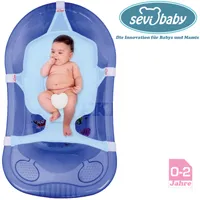 Baby BadeNetz Multi-Funktionales Waschnetz Badesitz Sevibaby Badewannensitz BLAU 8697-1