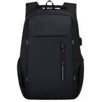 Batoh na notebook pro 17palcový notebook s USB portem, módní vodotěsné batohy, černý