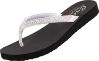 Skechers Damen Zehentrenner in Weiß, Größe 37