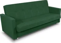 Schlafsofa Dave - Sofa mit Schlaffunktion und Bettkasten, Bett, Bettsofa, Schlafcouch (Grün (Suedine 76))