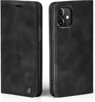 Handy Hülle für Apple iPhone 11 Klapphülle Bookcase Flip Cover Handy Tasche Etui Farbe: Schwarz