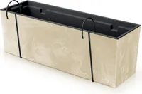 nabbi Plastový balkonový květináč DUC600EW 58 cm - krémová
