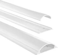 HAMA PVC-Kabelkanal, halbrund, selbstklebend, 100/7/2,1 cm, Weiß (00179771)
