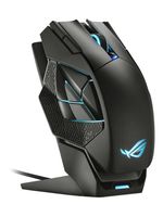 ASUS ROG Spatha X, rechts, Optisch, RF Wireless + USB Type-A, 19000 DPI, Schwarz