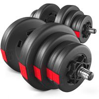 Hop-Sport Kurzhanteln 2er Set - Kurzhantel Set 40kg Hanteln Set – Hantelstange 30mm mit Sternverschlüssen, gerändelt