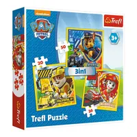 Trefl 34839 Puzzle, Marshall, Rubble und Chase, von 20 bis 50 Teilen, 3 Sets, für Kinder ab 3 Jahren