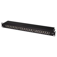 LogiLink 19" Patch Panel Kat.6A 24-Ports schwarz 1HE