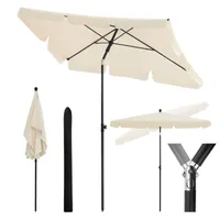 WOLTU Sonnenschirm, 45° knickbar, UV-beständig, Beige, 200x120 cm