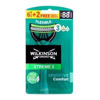 Wilkinson Xtreme 3 Sensitive Comfort Einwegrasierer, 8er Pack