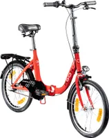 Agon Cruiser 20 Zoll Klapprad für Damen und Herren 150 - 185 cm StVZO Faltfahrrad Erwachsene tiefer Einstieg rot