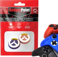 Gaming-Daumengriffe | Performance Anti-Rutsch-Daumenstifte | Joystick-Kappen-Daumengriffe | Lila/Rosa mit Weiß/Gelb | Zubehör passend für Playstation PS4 PS5 & Xbox & Nintendo Pro Controller | Thumbgrips | Thumbsticks
