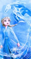 Disney Frozen Badetuch Strandtuch - Elsa Strandlaken 70 x 140 cm aus Baumwolle