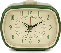 Retro Oldscool Wecker Analog leises Ticken, Wecker ohne Strahlung Grün