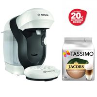 Bosch TASSIMO Style Weiß +20€ Gutschein 1400 Watt +1 Packung Latte Macchiato