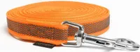 Mystique® Gummierte Schleppleine 20mm mit Handschlaufe Standard Karabiner neon orange 10m