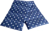 Bio-Dinkelkissen 75x20cm groß 8-Kammer, Sterne-blau - Wärmekissen Bio-Dinkel Körnerkissen