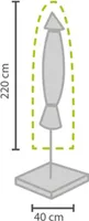 Pokrowiec ochronny na parasol do Ø 400 cm - OCP04