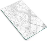 Glasschneideplatte - Herdabdeckplatte - 30x52 cm - Schneidebrett - Spritzschutz - Abstraktionsformen