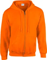 Gildan 18600 | Heavy Blend Full Zip Hooded Sweatshirt - Farbe: Safety Orange - Größe: 3XL
