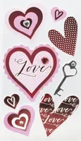 Sticker-Etikett Love 8 Stück 4-farbig Packung mit 6 Stück