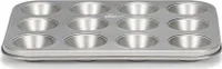 muffin-Form Mini 25 x 19 cm Stahl silber
