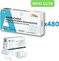 AllTest SARS-CoV-2 Antigen Self Rapid Test (wymaz z nosa, test dla laików) 480 sztuk BBD 11/25| Pojedynczy test | ID: 2099 | DARMOWE testy paraaerobikowe (5 sztuk, BBD 12/25)