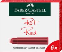 FABER-CASTELL Tintenpatronen Standard rot (6 Patronen)