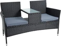 Polyrattan Gartenbank Bank Rattan Sitzbank 2-Sitzer Gartenmöbel Balkonmöbel