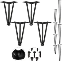 relaxdays 4er Set Hairpin Legs mit 3 Streben
