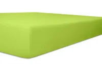 Kneer - Spannbetttuch - Qualität 93 *Exclusive-Stretch - Farbe:  54 Limone - Größe: 180/200 - 200/200 cm