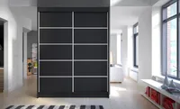 Šatní skříň CHANNA 4 - šířka 150 cm, černá