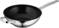 WMF Durado wok panvica indukčná 28 cm, wok panvica z nehrdzavejúcej ocele s povrchovou úpravou, odolná voči rúre