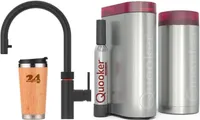 »QUOOKER FLEX Zugauslauf Schwarz COMBI+ B mit CUBE 2 *Der Wasserhahn, der alles kann! (22+XBLKCUBE)« (2-St) 100°C Kochendwasserhahn mit Trinkwassersystem *Inklusive Thermobecher