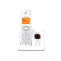 Alcatel F530, DECT-Telefon, Kabelloses Mobilteil, Freisprecheinrichtung, 50 Eintragungen, Anrufer-Identifikation, Grau, Weiß