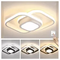Deckenleuchte LED Dimmbare Deckenlampe 3 Farbtemperaturen, Warmweiß Kaltweiß, Neutralweiß, Tageslichtlampen für Wohnzimmer Küche  Schlafzimmer Flur