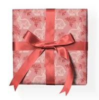 Schönes Hasen Geschenkpapier Osterrosa - G23052, 32 x 48cm