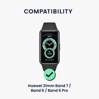 kwmobile 6x Sportarmband kompatibel mit Huawei Band 6 & 6 Pro / Honor Band 7 & 6 Armband - Großes Set Smartwatch Armband in verschiedenen Farben