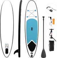 e4fun Stand Up Paddle Board na nafukování, tyrkysová, 305 x 71 x 10 cm, univerzální prkno, včetně vzduchové pumpy a přepravního batohu, do 100 kg