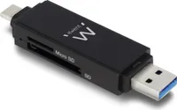 Ewent EW1075 Kartenleser USB 3.2 Gen 1 (3.1 Gen 1) Type-A/Type-C Schwarz