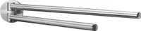 Fackelmann 2er Handtuchstange FUSION, zweiarmiger Handtuchhalter, Handtuchreling (Farbe: Silber)