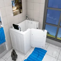 Sitzbadewanne Senioren Wanne Sitzwanne mit Tür S08-TH-C-L 110x68cm