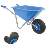 Matrix Kinderschubkarre Blau | Kinder Schubkarre Garten Spielzeug | Leicht & Stabil | 40kg Belastbar | 20L Mulde, Vollgummirad