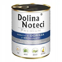 Dolina Noteci Premium Nassfutter für Hunde in Dosen mit Kabeljau und Brokkoli Glutenfrei Dose 800g