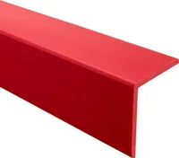 QUEST Mäkký ochranný uhlový profil z PVC, ochrana hrán, Červená