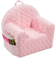 Albero Mio Kindersessel Velvet Rosa Weicher Stoff