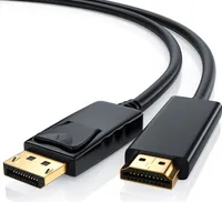 CSL DisplayPort zu HDMI Audio- & Video-Kabel, DP Monitor Kabel mit Audioübertragung - 2m