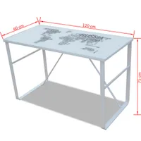 vidaXL Schreibtisch mit Weltkarte