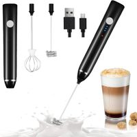 FNCF Elektrischer Milchaufschäumer, USB Wiederaufladbar Milchaufschäumer, 2 in 1 Milchschäumer Elektrisch