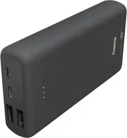 Hama Powerbank Supreme 20HD 20.000 mAh 2x USB-A  1x USB-C Grau